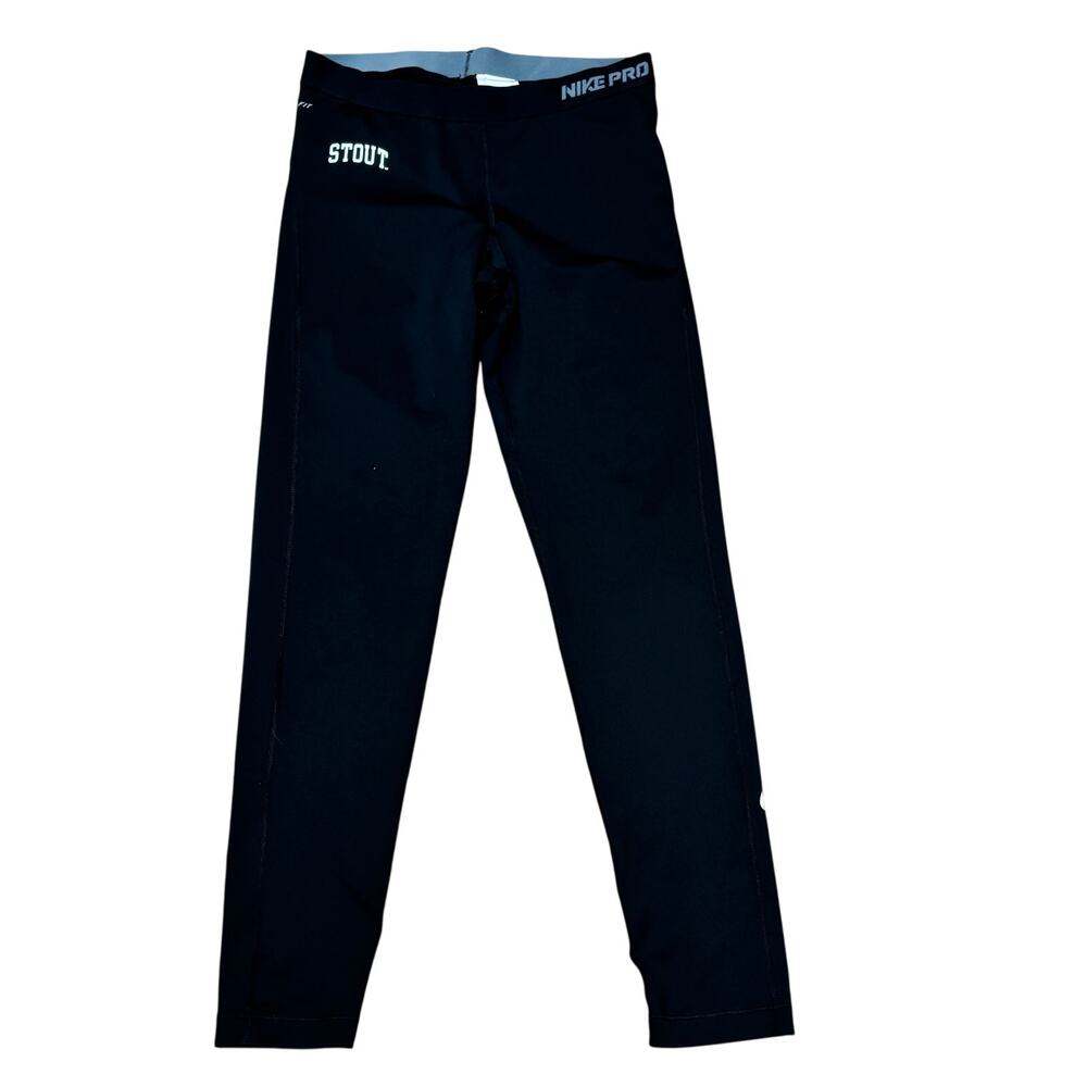 Nike Pro Compression Tight 7/8 Women's LG Wisconsin Stout Black Training Pants